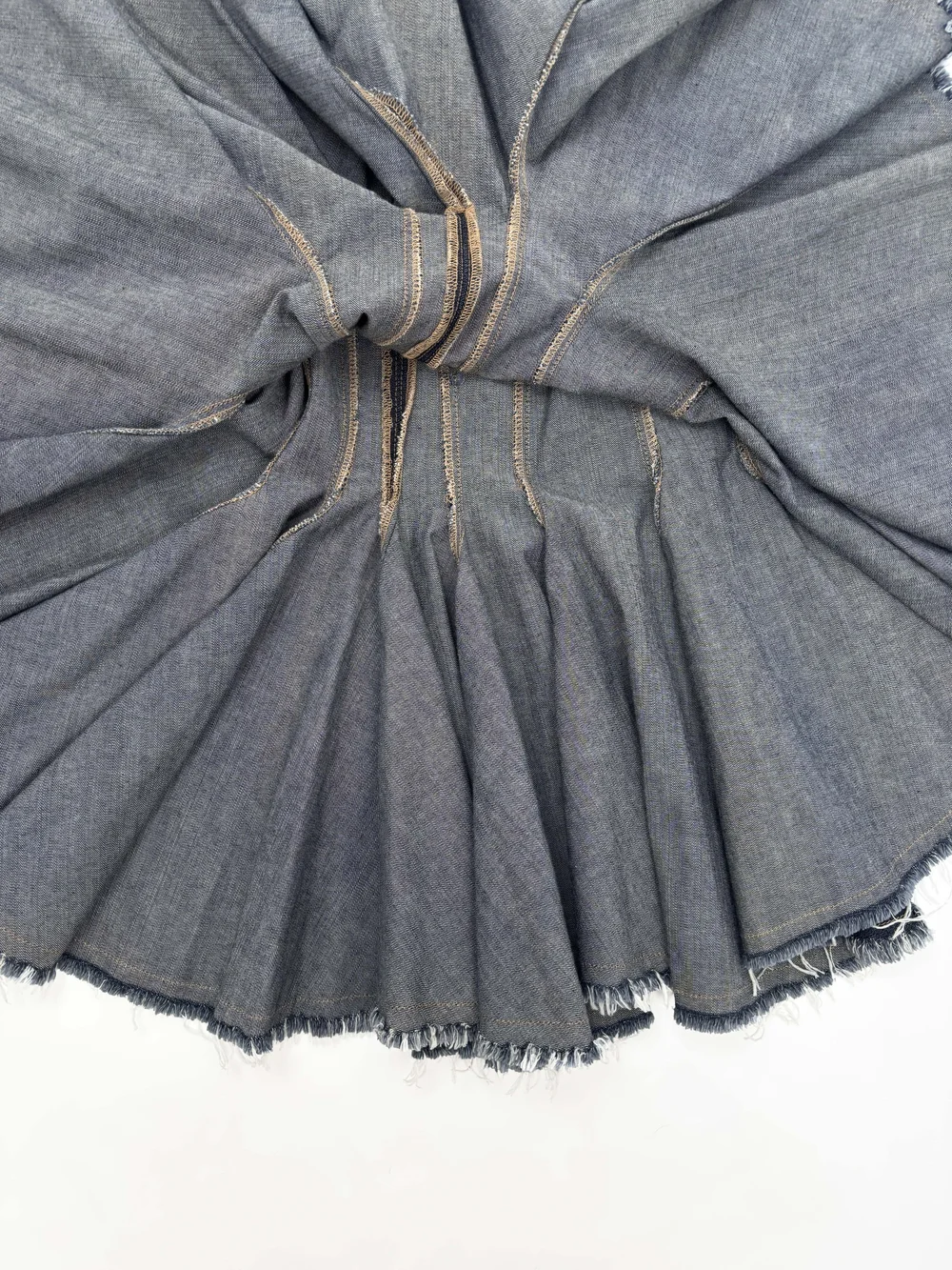 Alexander McQueen S/S 2004 denim bustier dress — JAMES VELORIA
